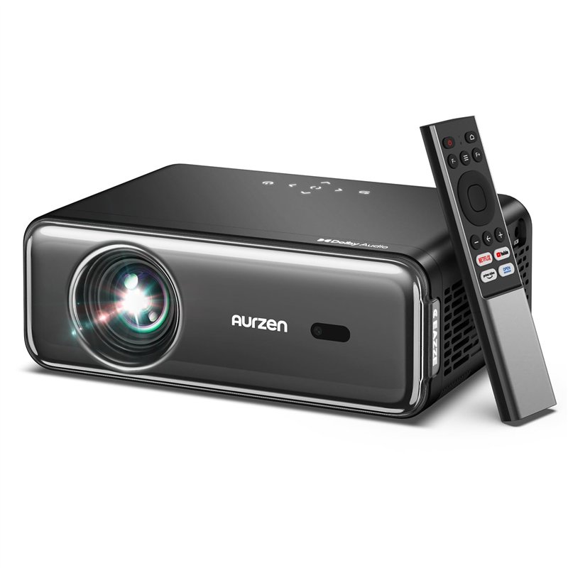 App Intégrée Videoprojecteur 4K Supportée Dolby Audio&Netflix 2025 Upgraded EAZZE D1 Pro Portable Projecteur Video WiFi Bluetooth