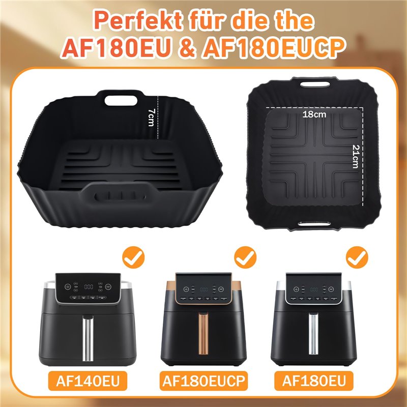 Image secondaire de Accessoire Air Fryer pour Ninja Air Fryer MAX PRO, 6.2L AF180EUCP - Moules en Silicone pour Air Fryer pour une Cuisson Parfaite