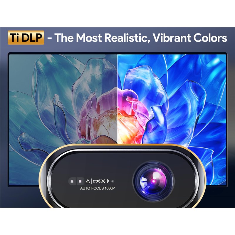 Image secondaire de Osoeri Mini Projecteur Portable 1080p, 400 Lumens ANSI Videoprojecteur WiFi, DLP Projecteur en Charge 4K avec 2×10W Haut-Parleur