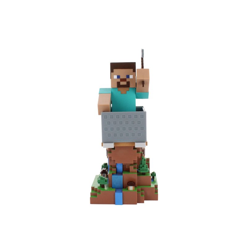 Cable Guys - Minecraft Steve Gaming Accessories Holder & Phone Holder for Most Controller (Xbox, Play Station, Nintendo Switch)