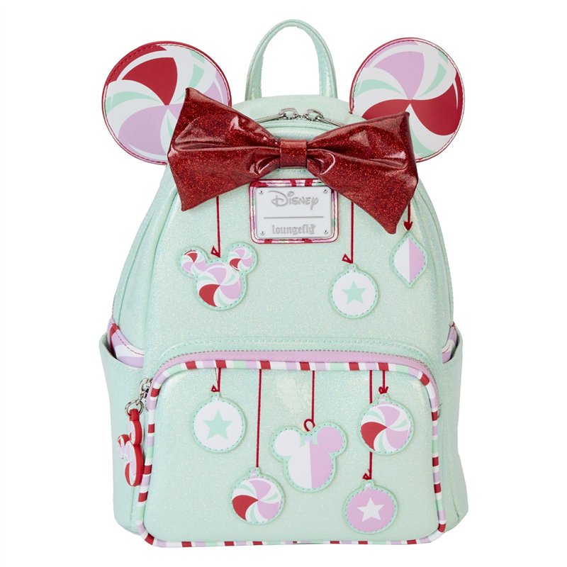 Loungefly Disney Minnie Holiday Peppermint Ornaments Mini sac à dos