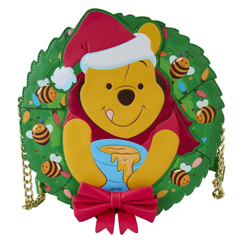 Loungefly Disney Winnie l'ourson Stuck in Wreath Glow Sac à bandoulière, multicolore