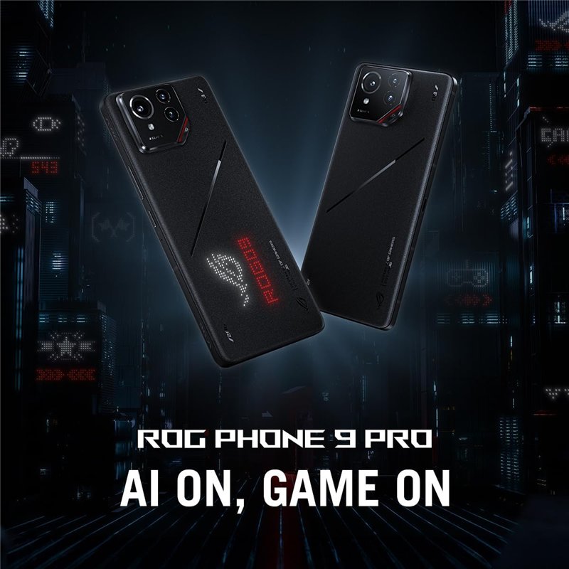 ASUS ROG Phone 9 Pro, EU Officiel, Phantom Black, 16 Go de RAM 512 Go de Stockage, Snapdragon® 8 Elite, 6,78'' 185Hz AMOLED, Son