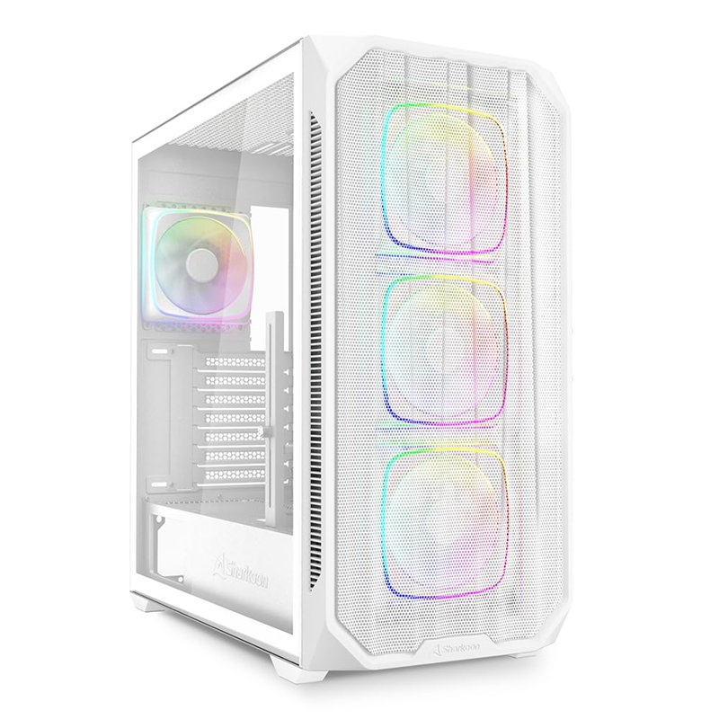 Sharkoon AK5M RGB White, ATX Boîtier PC