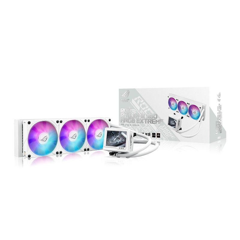 Image secondaire de ROG Ryujin III 360 ARGB Extreme White Edition AIO Cooler with Asetek Gen8 V2 Pump; Thickened Magnetic Fans; 3.5