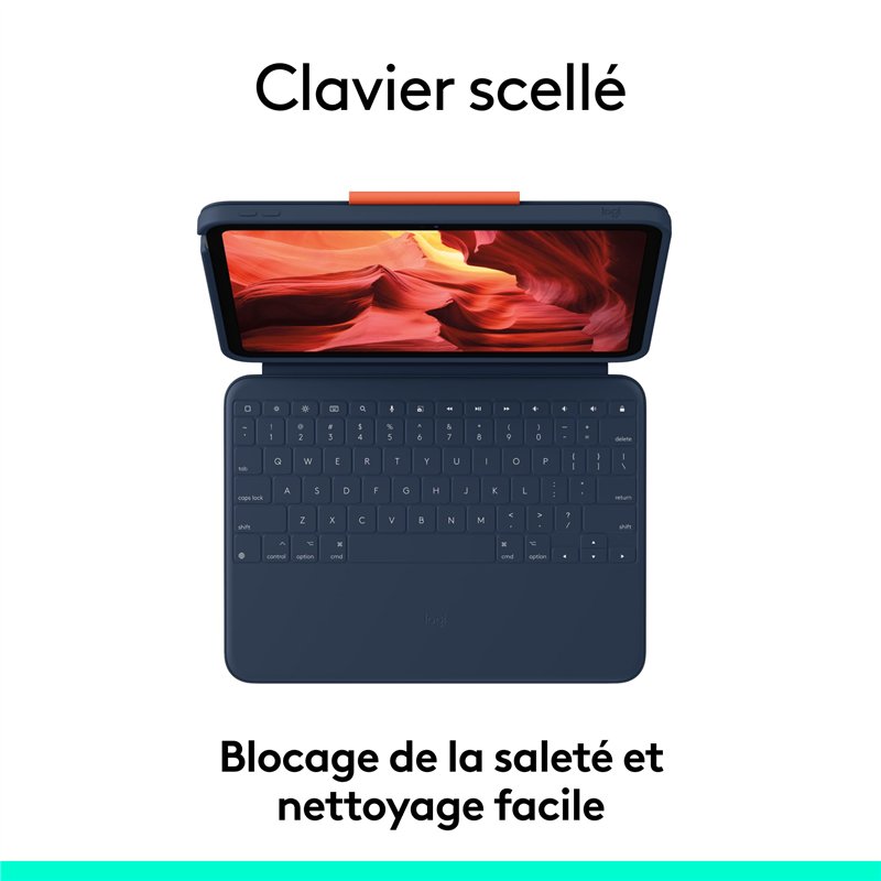 Image secondaire de Logitech Rugged Combo 4, étui clavier de protection pour iPad (10e génération et A16) avec Smart Connector et clavier résistant