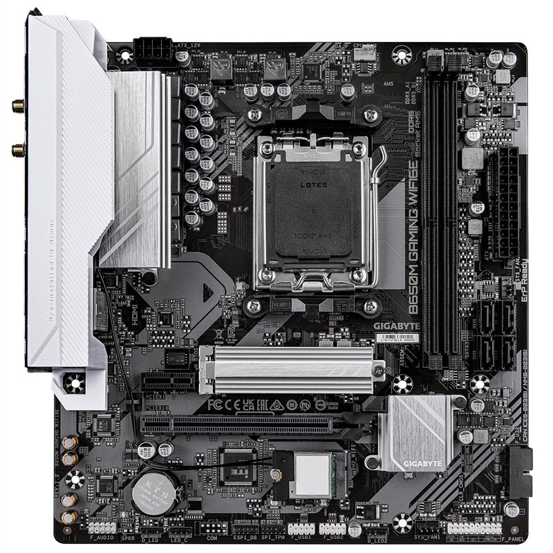 Image secondaire de GIGABYTE B650M Gaming WIFI6E Carte Mère - Processeurs AMD Ryzen Série 9000, VRM 5+2+2 Phases, jusqu'à 6400 MHz DDR5 (OC), 1xPCIe