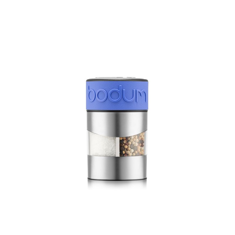 TWIN Moulin à sel et poivre combiné, manuel, inox, Blue