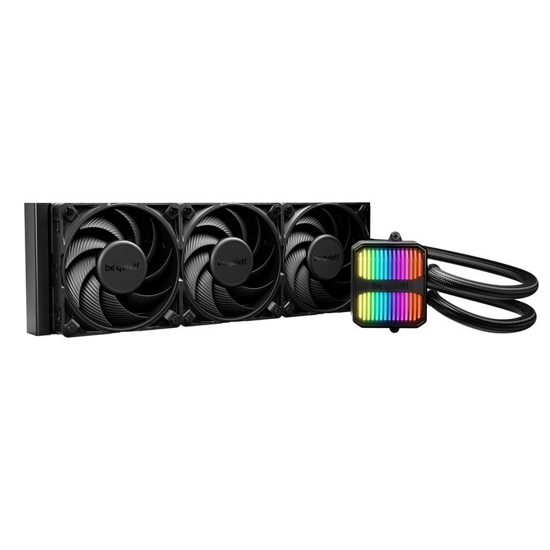 be quiet! Silent Loop 3 360mm système de refroidissement liquide, plaque froide usinée avec haute précision, 3 ventilateurs Silents