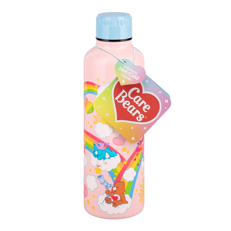 Paladone Gourde Bisounours en métal avec couvercle à visser de 600 ml, sous licence officielle, réutilisable, avec motif coloré