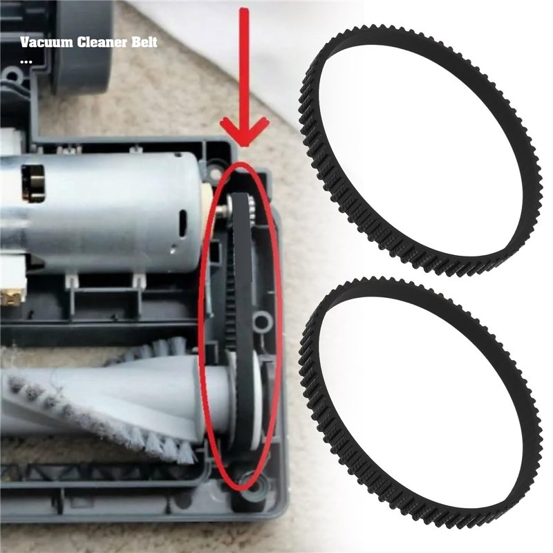 Image secondaire de ECSiNG Lot de 4 courroies d'aspirateur compatibles avec Shark Rocket HV300 HV301 HV302 HV305 HV308 Series Noir Circonférence 207