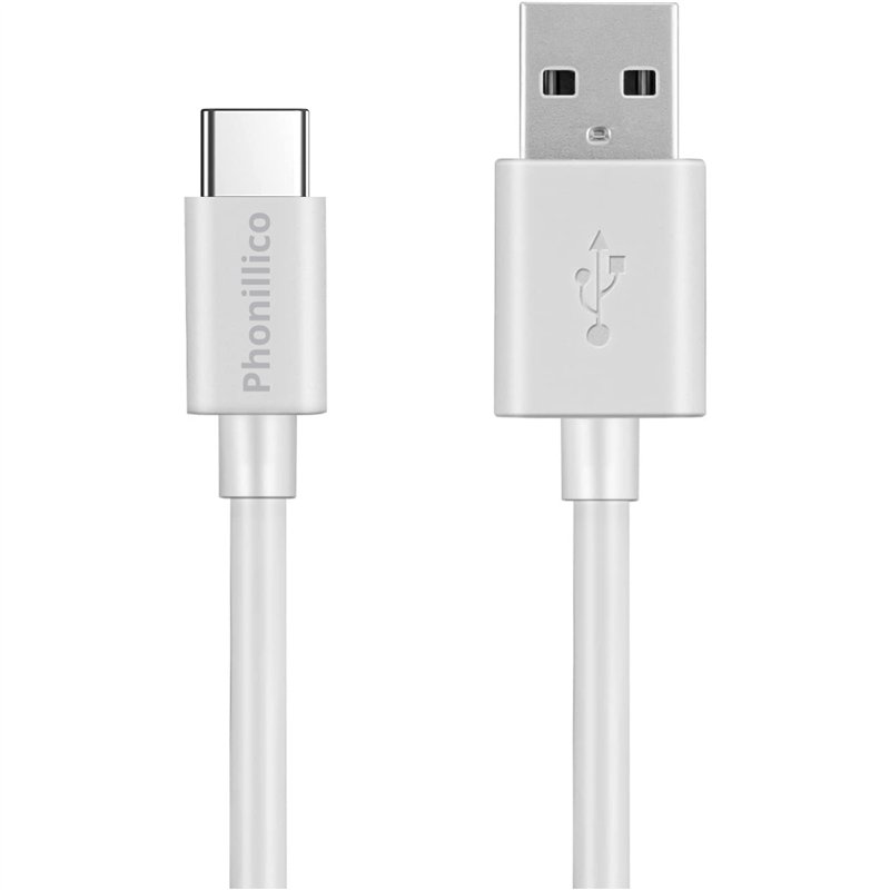 Image secondaire de PHONILLICO Cable compatible avec enceinte Sonos One SL/Sonos Roam [PACK 2] USB TYPE USB-C Blanc 1 Mètre
