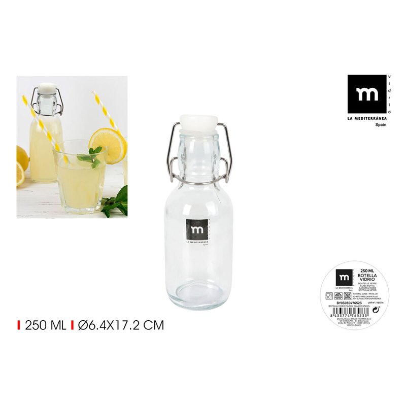 Image secondaire de Bouteille en Verre La Mediterránea verre 250 ml (24 Unités)