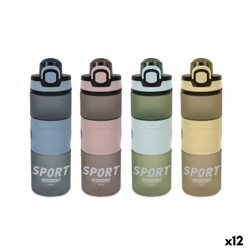 Bouteille d'eau Bewinner 500 ml 0,5 L 7 x 20,5 cm (12 Unités)
