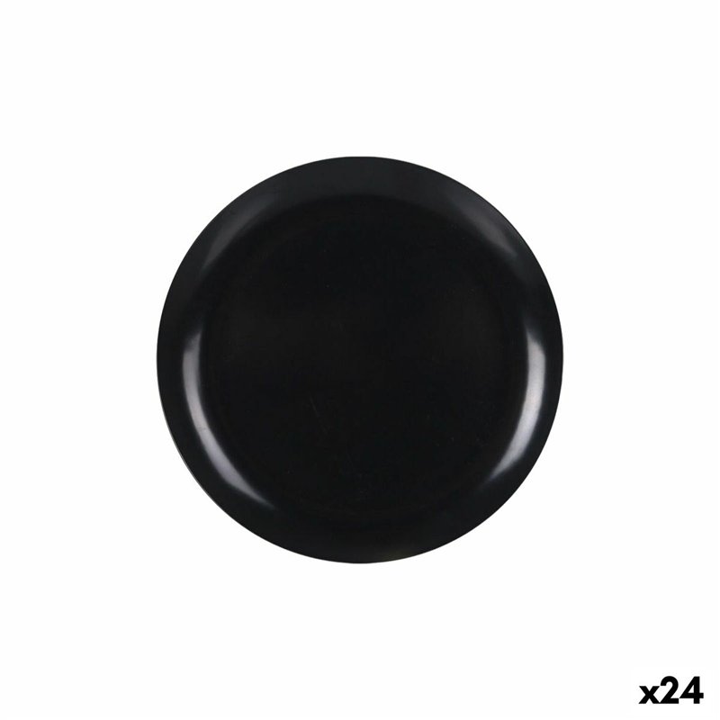 Assiette plate La Mediterránea Anthracite 25 x 25 x 1,5 cm (24 Unités)