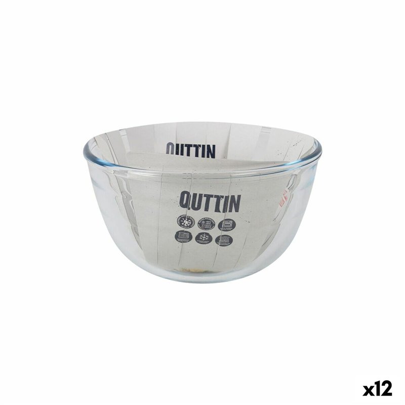 Bol La Mediterránea Quttin verre 1,1 L 17 x 17 x 10 cm (12 Unités)