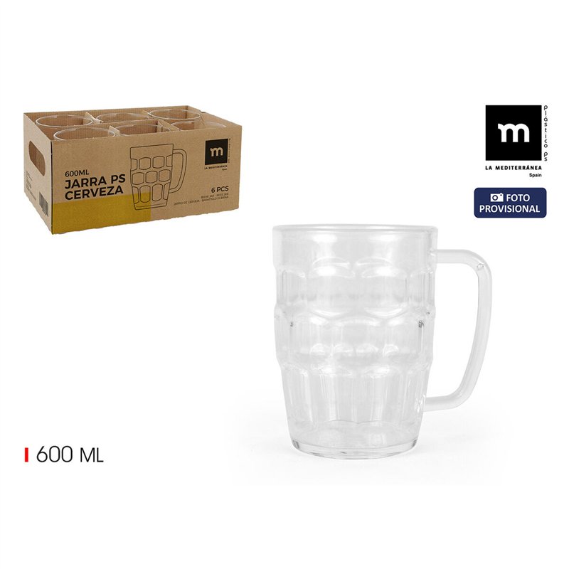 Image secondaire de Chope à bière La Mediterránea 0,6 L (24 Unités)