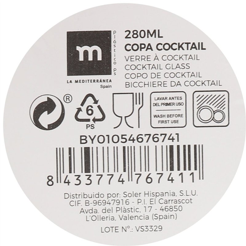 Image secondaire de Verre à cocktail La Mediterránea (24 Unités)