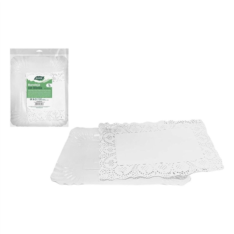 Image secondaire de Plateau apéritif Algon Rectangulaire 32 x 39 x 1 cm 32 x 39 cm (36 Unités)