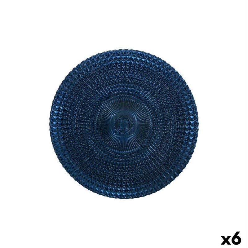 Assiette plate Alfares Alfares Bleu verre Ø 31 cm (6 Unités)