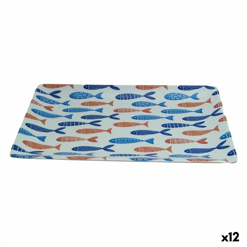 Plateau apéritif La Mediterránea Poissons 30 x 20 x 2,5 cm (12 Unités)