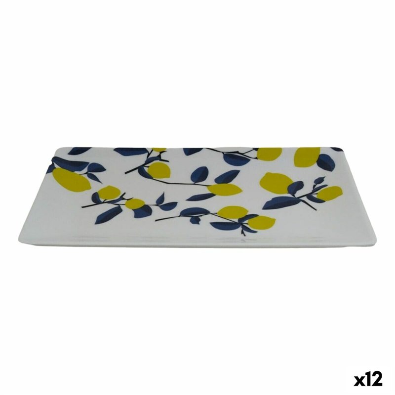 Plateau apéritif La Mediterránea Citron 25 x 15 x 2 cm (12 Unités)