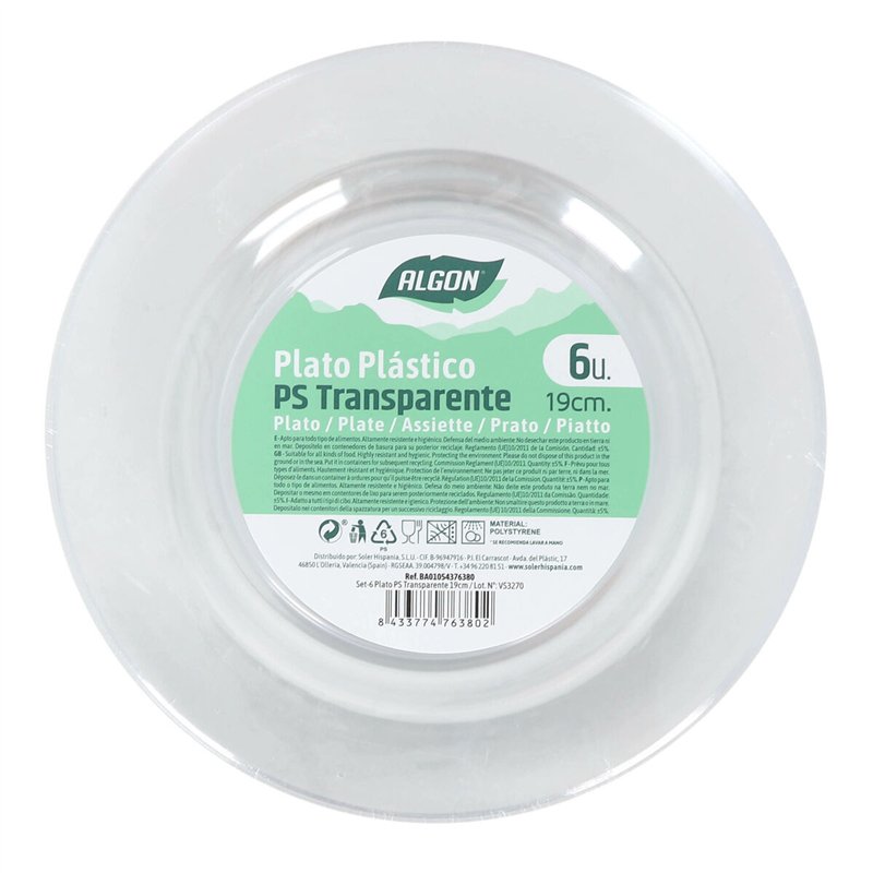 Image secondaire de Service de vaisselle Algon 19 cm 6 Pièces (24 Unités)
