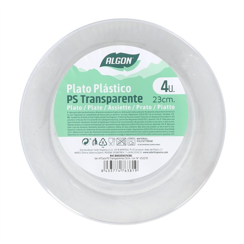 Image secondaire de Service de vaisselle Algon 23 cm 4 Pièces (24 Unités)