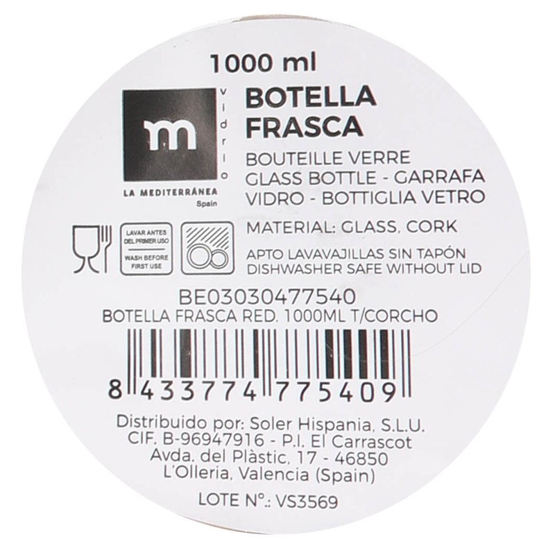 Image secondaire de Bouteille en Verre La Mediterránea 1 L (12 Unités)