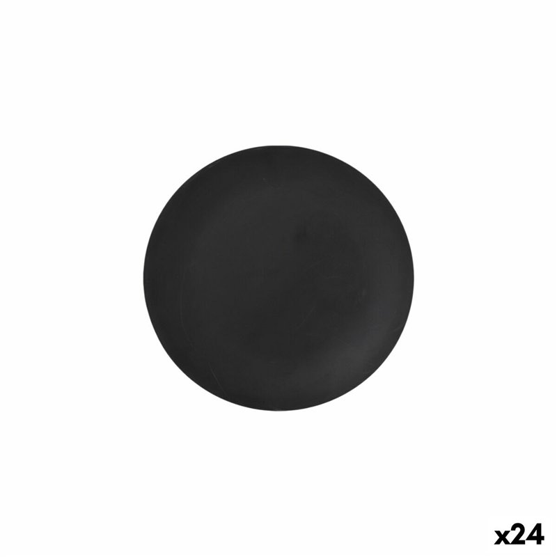 Assiette à dessert La Mediterránea Noir 20 cm (24 Unités)