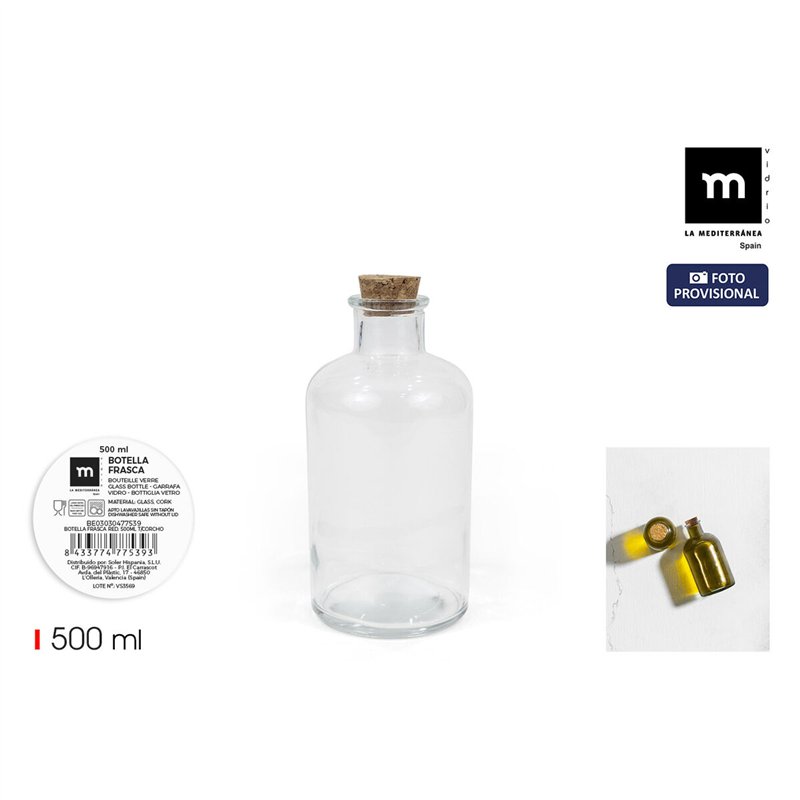 Image secondaire de Bouteille en Verre La Mediterránea 500 ml 0,5 L (16 Unités)