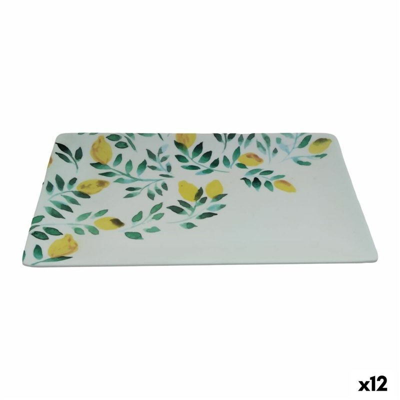 Plateau apéritif La Mediterránea Citron 25 x 15 x 2 cm (12 Unités)
