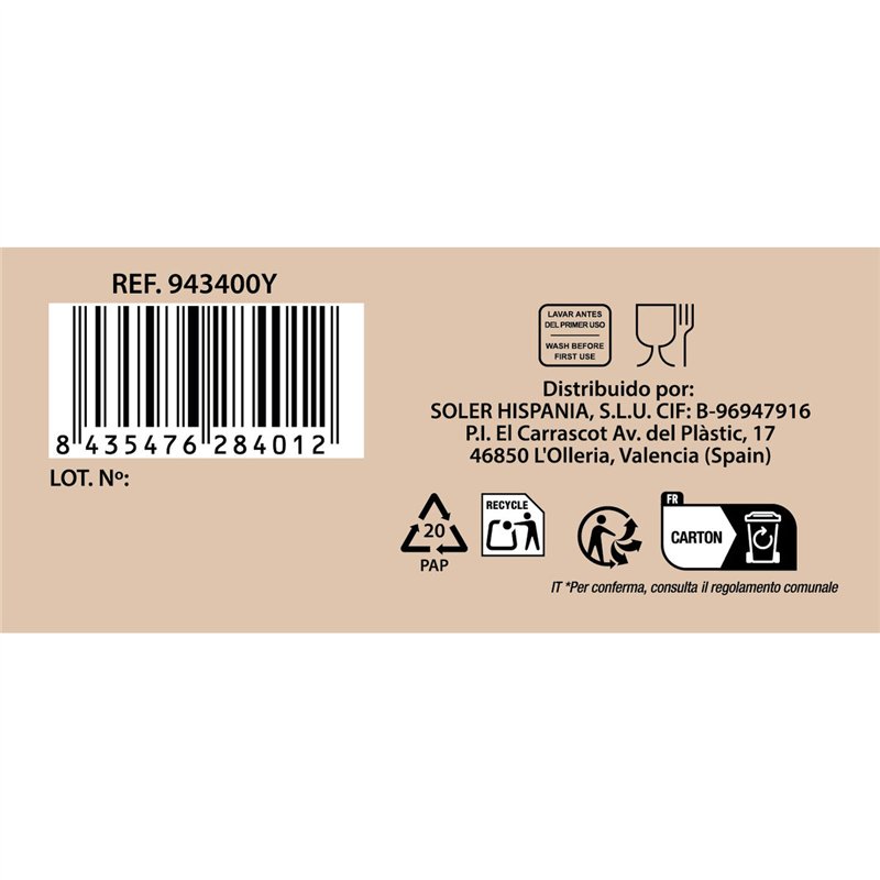 Image secondaire de Set de Verres La Mediterránea Talco aros 6 Pièces (8 Unités)