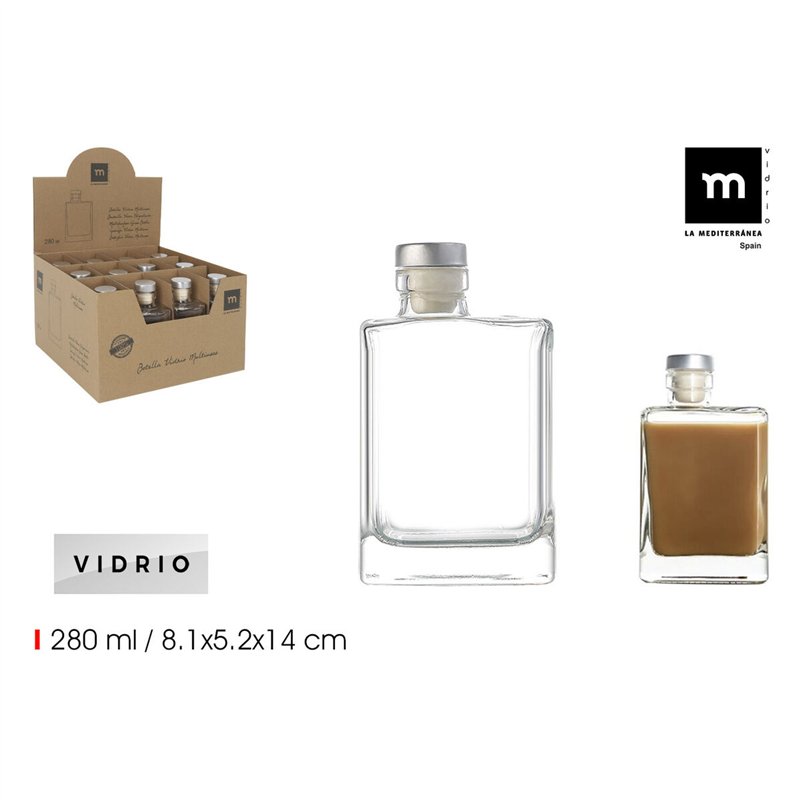 Image secondaire de Bouteille en Verre La Mediterránea verre 280 ml 0,28 l (24 Unités)