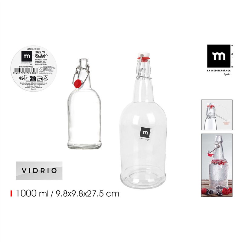 Image secondaire de Bouteille en Verre La Mediterránea 1 L (12 Unités)