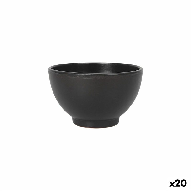 Bol Azofra Noir 15 x 15 x 9 cm (20 Unités)