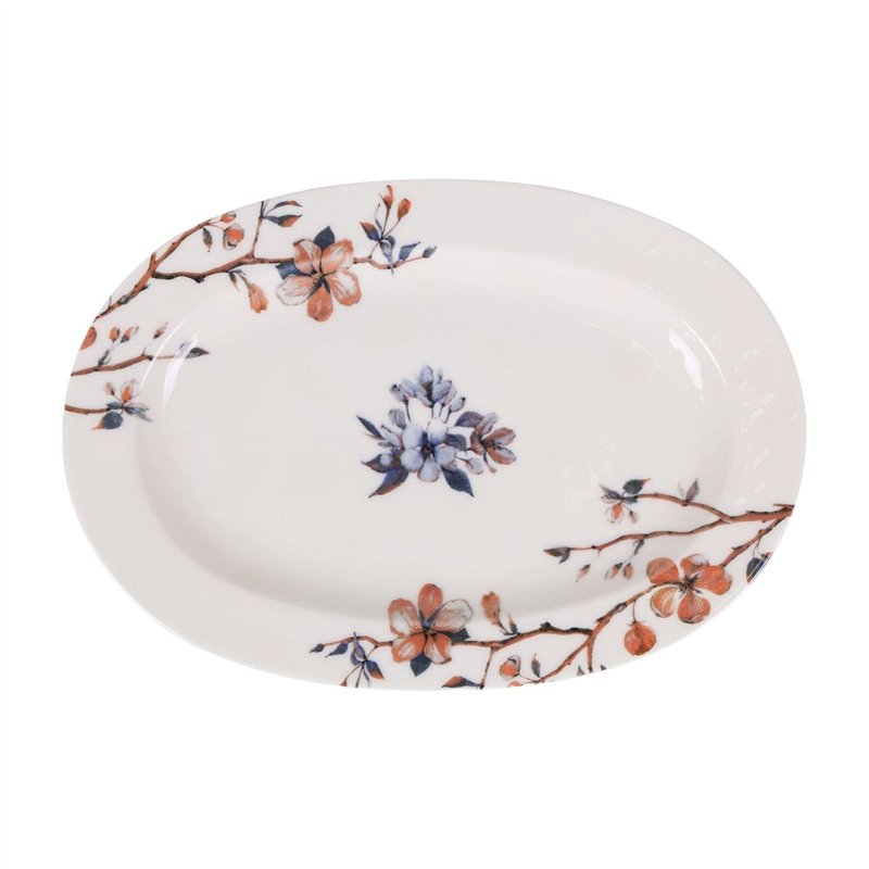 Image secondaire de Plateau apéritif Toscana Fleurs Oblongue 30 x 20 x 2 cm (6 Unités)