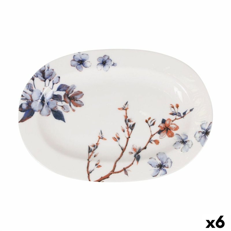 Plateau apéritif Toscana Fleurs Oblongue 27 x 7 x 1,5 cm (6 Unités)