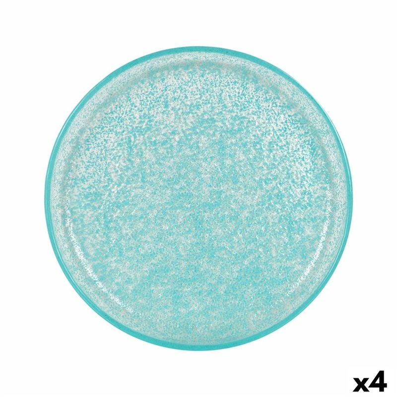 Assiette plate Samaritaine Turquoise Ø 19 cm (6 Unités)