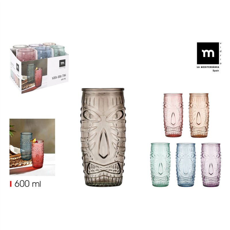 Image secondaire de Verre d'eau La Mediterránea TIKI 0,6 L (24 Unités)