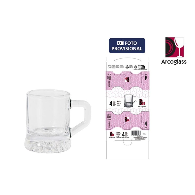 Image secondaire de Ensemble de Verres à Liqueur La Mediterránea Royal gold 4 Pièces (24 Unités)