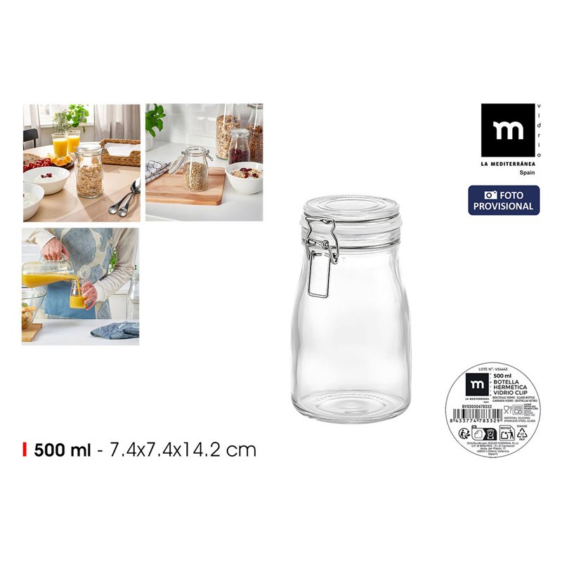 Image secondaire de Bouteille en Verre La Mediterránea verre 500 ml 0,5 L (12 Unités)