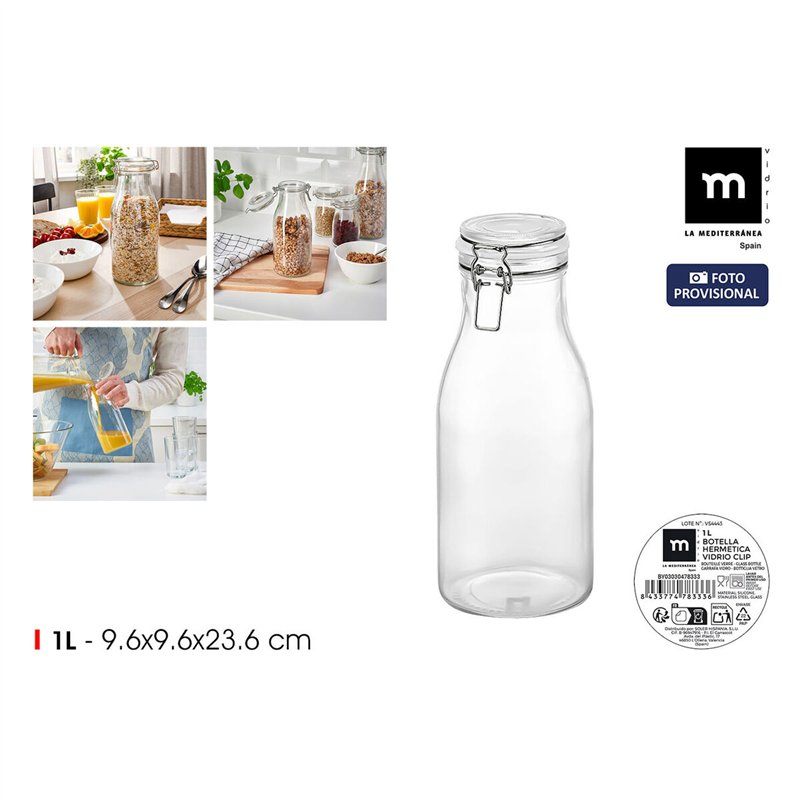 Image secondaire de Bouteille en Verre La Mediterránea verre 1 L (12 Unités)