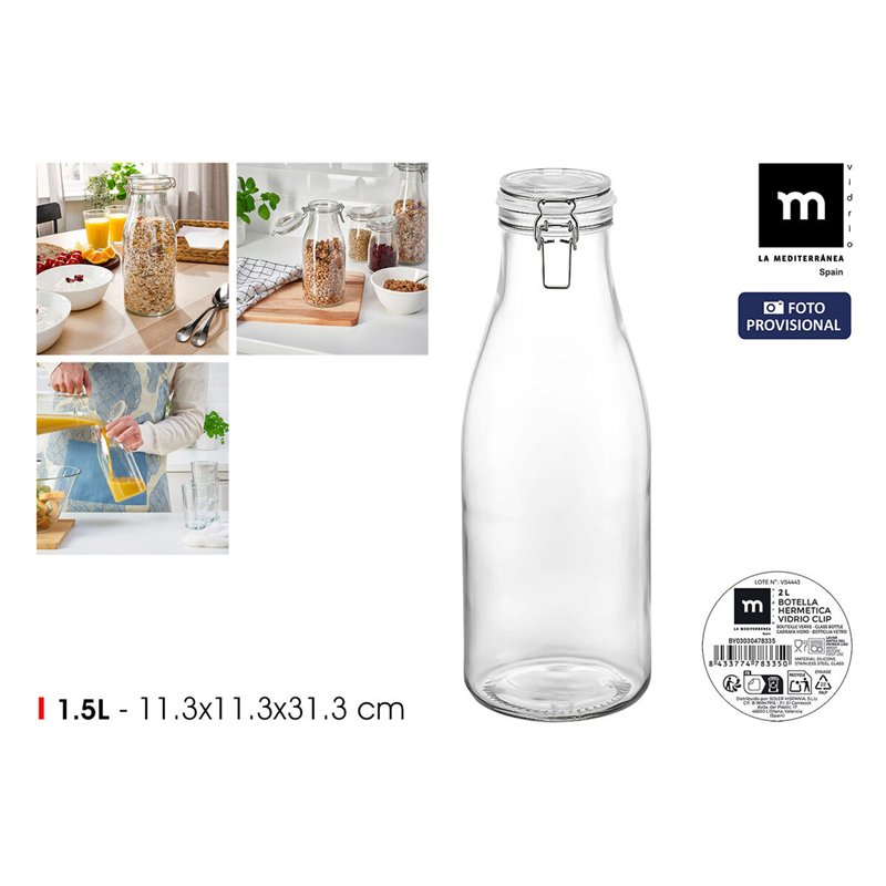 Image secondaire de Bouteille en Verre La Mediterránea verre 2 L (6 Unités)