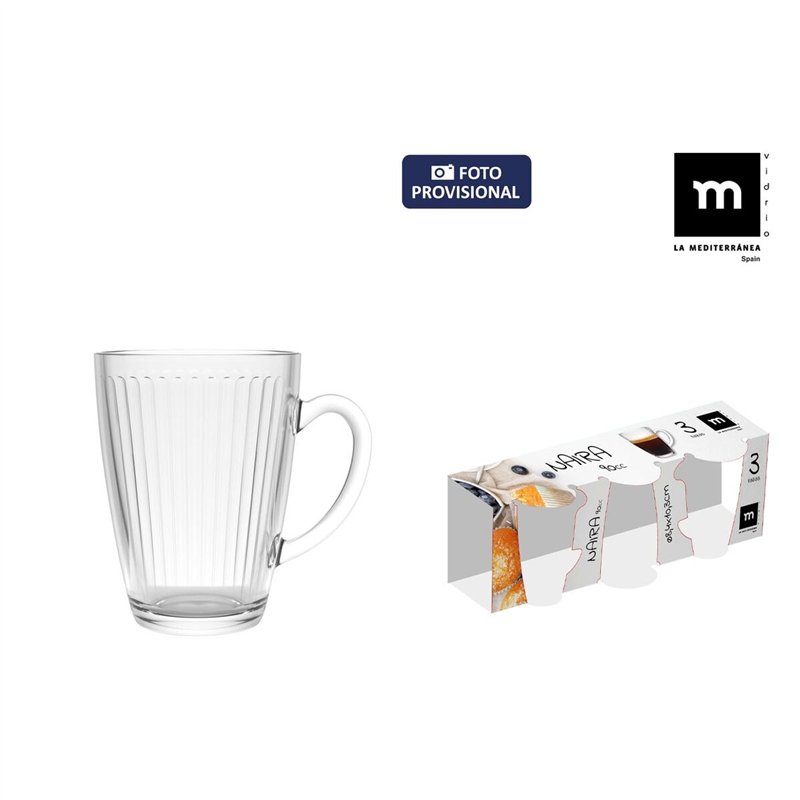 Image secondaire de Lot de tasses La Mediterránea Naira 3 Pièces (24 Unités)