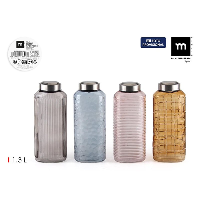 Image secondaire de Bouteille en Verre La Mediterránea verre 1,3 L (12 Unités)