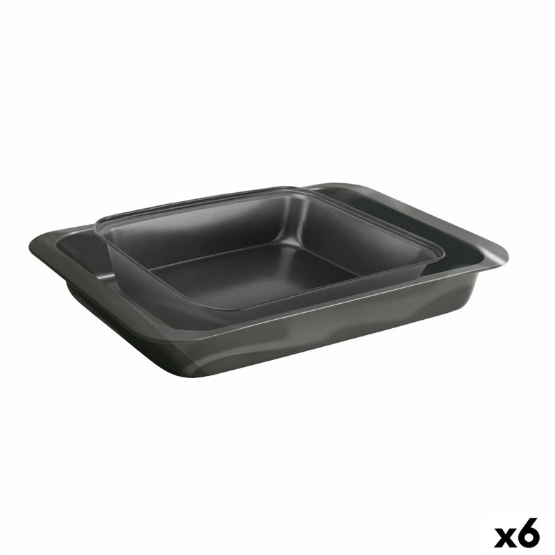 Plateau pour Four Quttin Rectangulaire 34 x 24 cm 42 x 29 cm (2 Pièces) (6 Unités)