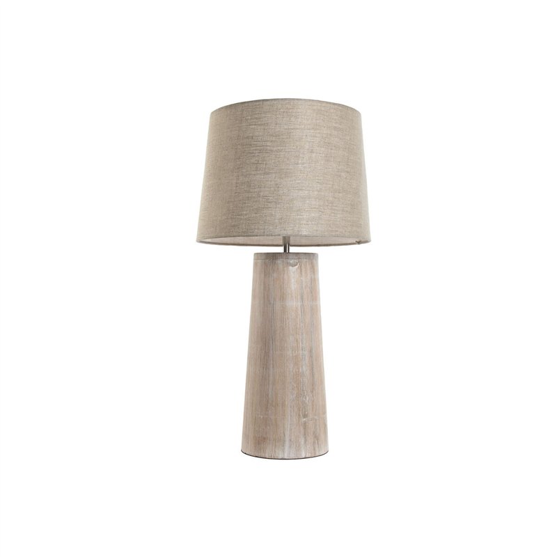 Lampe de bureau Home ESPRIT Naturel Bois de manguier 50 W 220 V 35 x 35 x 69 cm