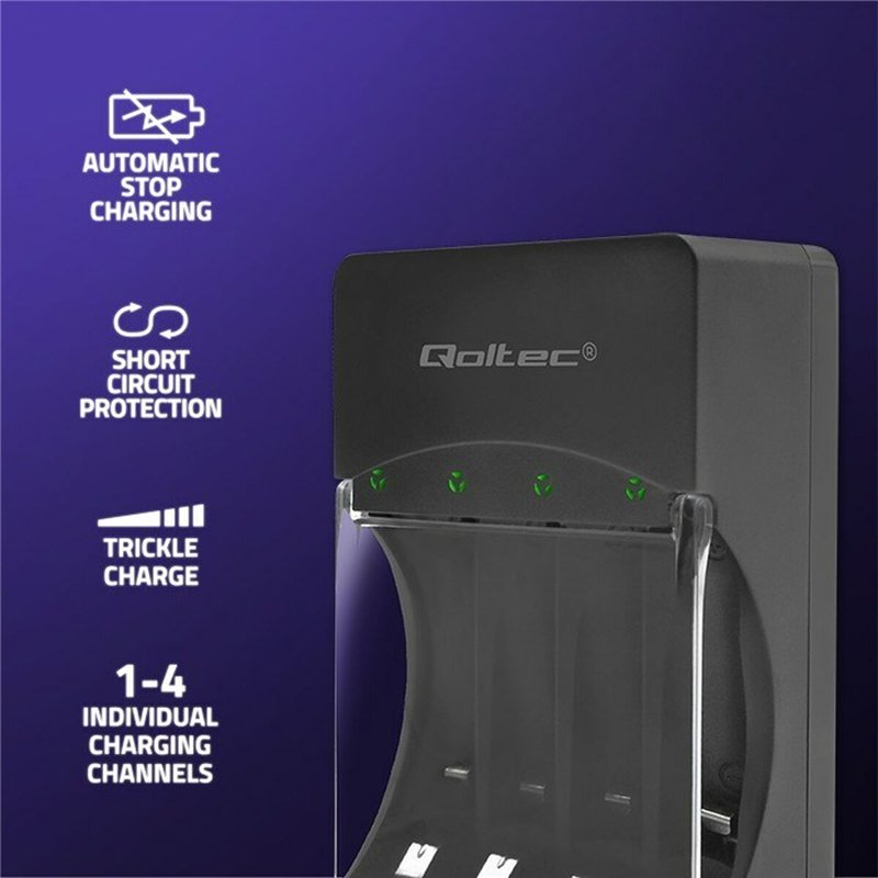 Image secondaire de Chargeur de batterie Qoltec 50653