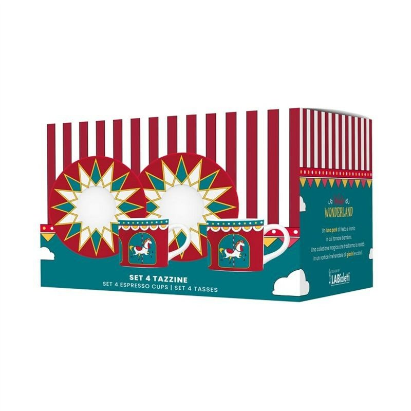 Image secondaire de Ensemble de tasses à café Bialetti Winter Wonderland Turquoise Porcelaine 80 ml 4 Unités